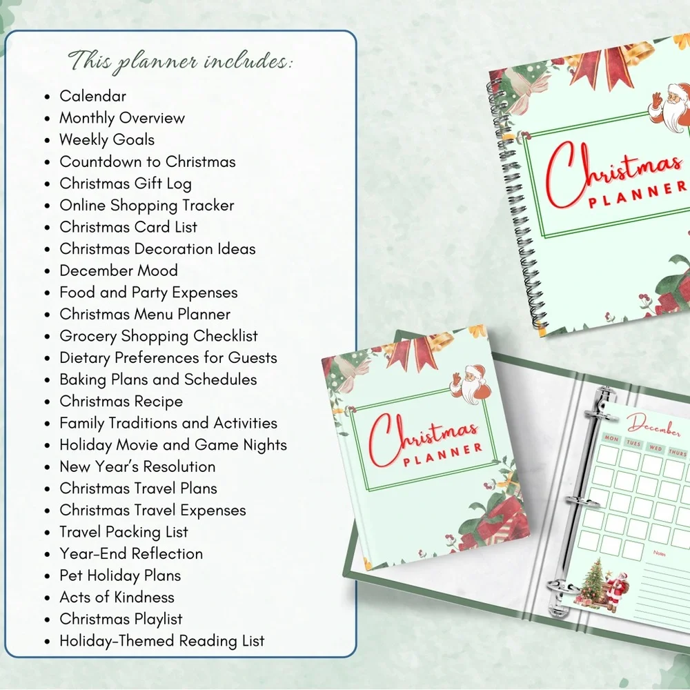 Christmas Planner with Festive Design
